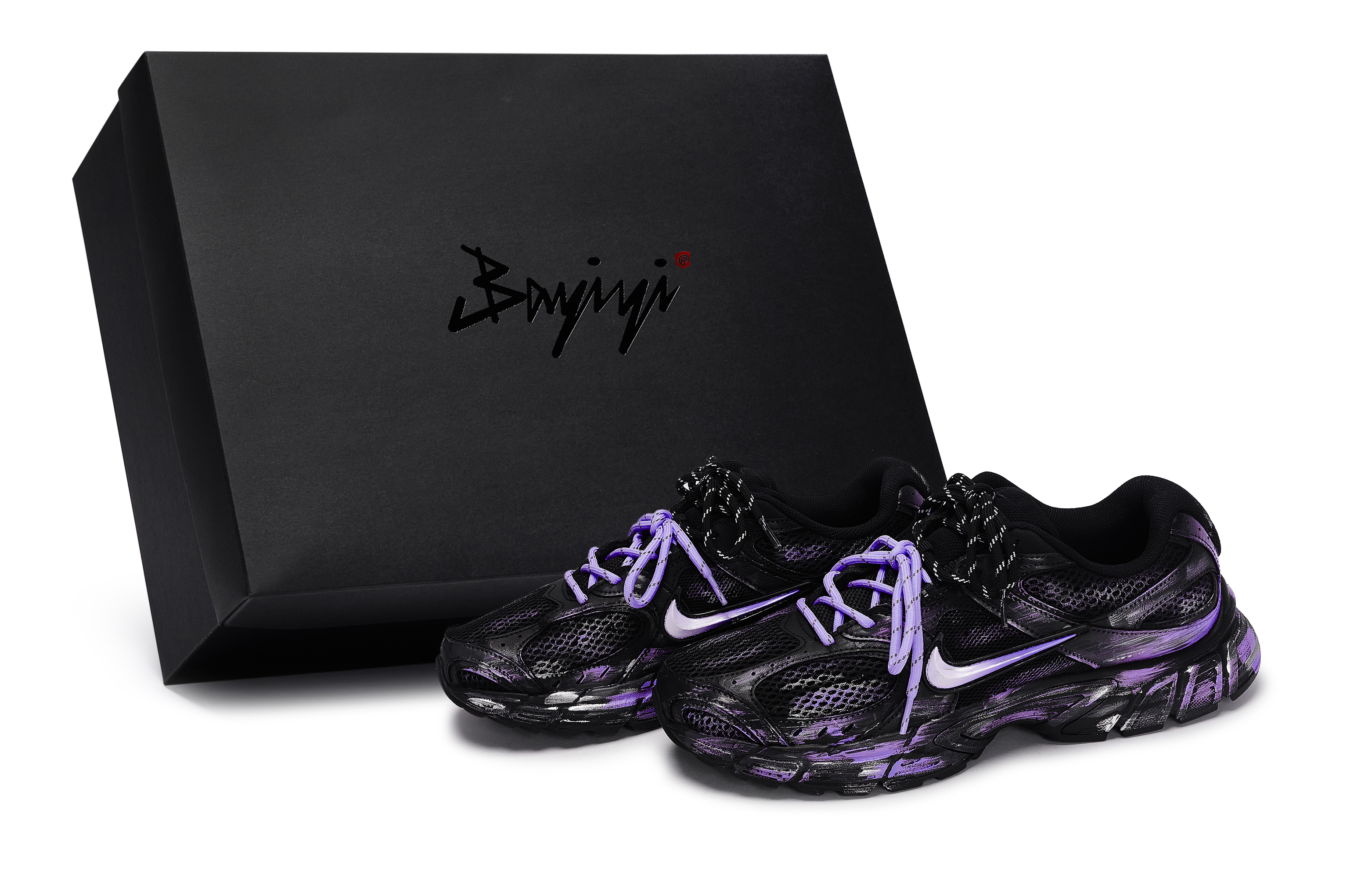 

Nike Кроссовки для бега V5 RNR с низким верхом, устойчивые к истиранию, мужские, черные, серебристо-фиолетовые