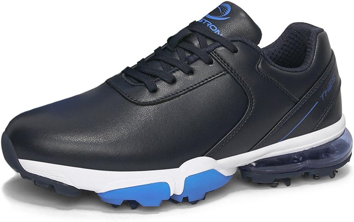 

Водонепроницаемые гольф-кроссовки с шипами для мужчин, спортивная обувь для фитнеса, уличная противоскользящая обувь для гольфа и прогулок Omcam, синий