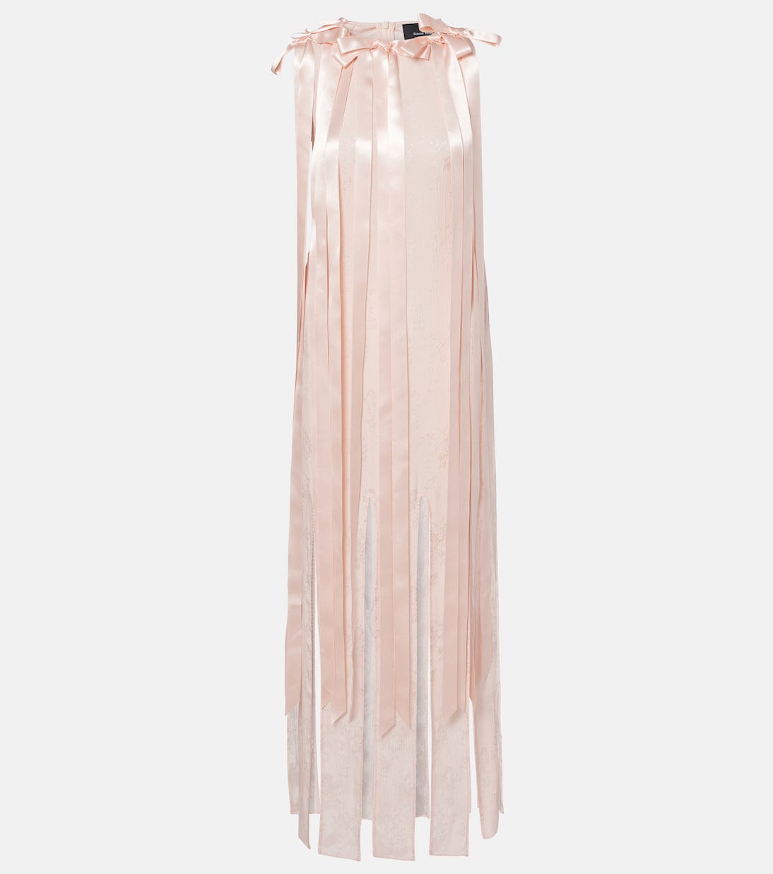 

Платье макси из цветочного жаккарда с бантом Simone Rocha, Blush