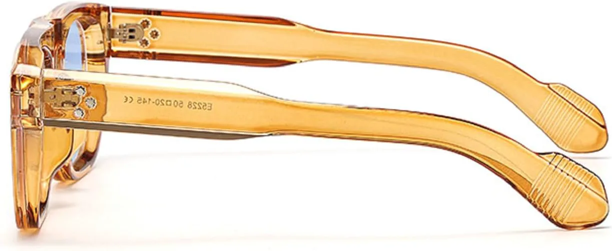 

Модные квадратные солнцезащитные очки для женщин с защитой от УФ-излучения UV400, винтажные панк-очки для мужчин, простые солнцезащитные очки для женщин mincl, Orange