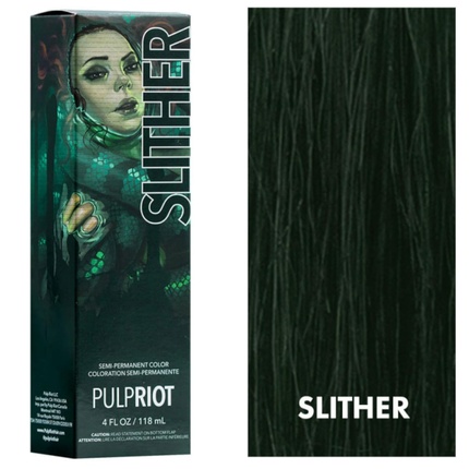 

Slither Полуперманентный краситель зеленого цвета 4 жидких унции Pulp Riot