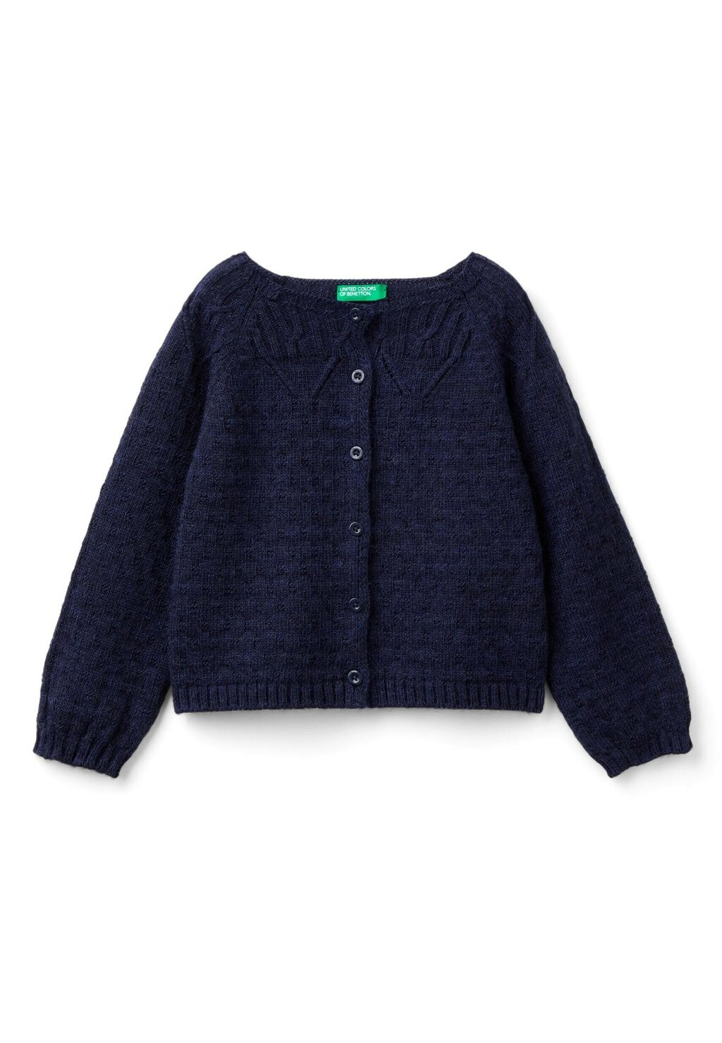 

Кардиган WITH STITCH PATTERN United Colors of Benetton, синий