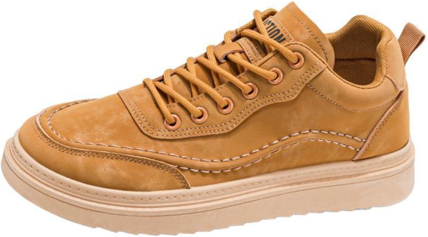 

Мужские кроссовки на платформе с толстой подошвой и шнуровкой, дышащие повседневные спортивные обувь черного и желтого цвета для ежедневной носки и активного отдыха Azttoztto