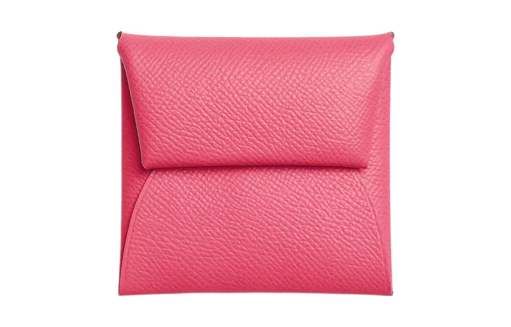 

Кошелек-монетница Bastia Epsom из телячьей кожи для женщин 8W RoseAzalee New Lipstick Powder HERMES, Box Included