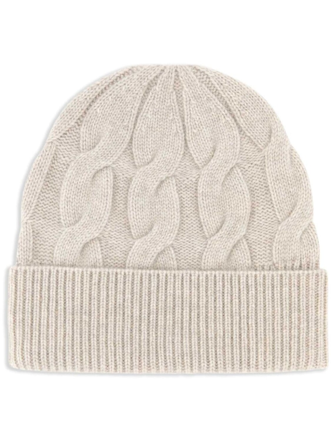 

Шапка-бини из кашемира с косами Le Kasha, серый