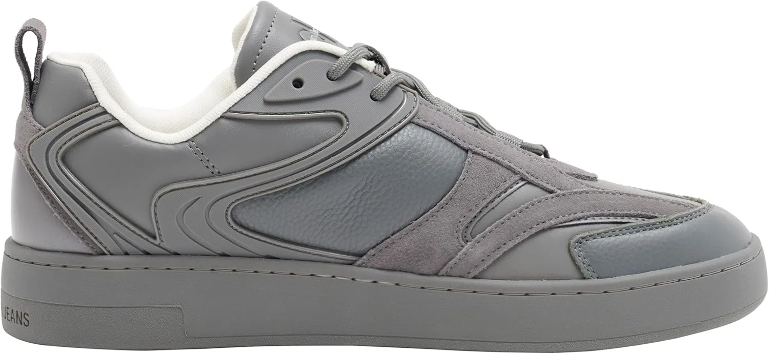 Кроссовки Calvin Klein Herren Cupsole Basket Hybrid Schuhe, Grey Charcoal Grey — фото 4