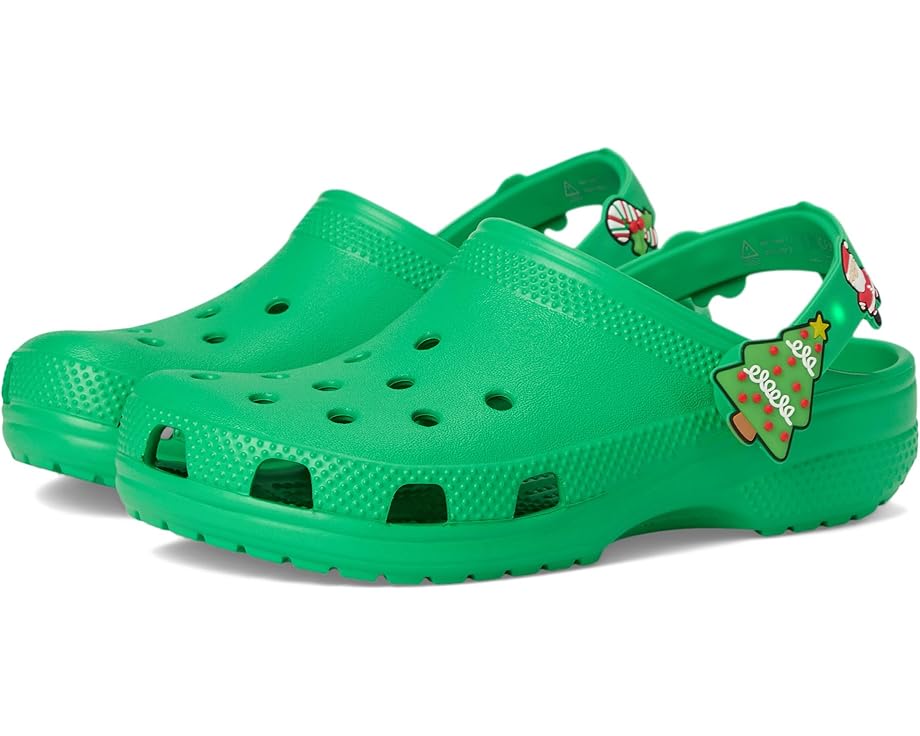 

Детские клоги Crocs Classic Holiday Lights (little kid/big kid) Crocs Kids, Grass Green