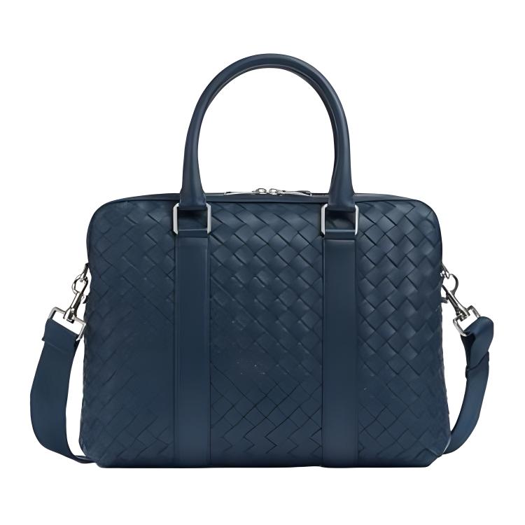 

Сумка из кожи коровы, наплечная сумка, портфель мужской тёмно-синий Bottega Veneta