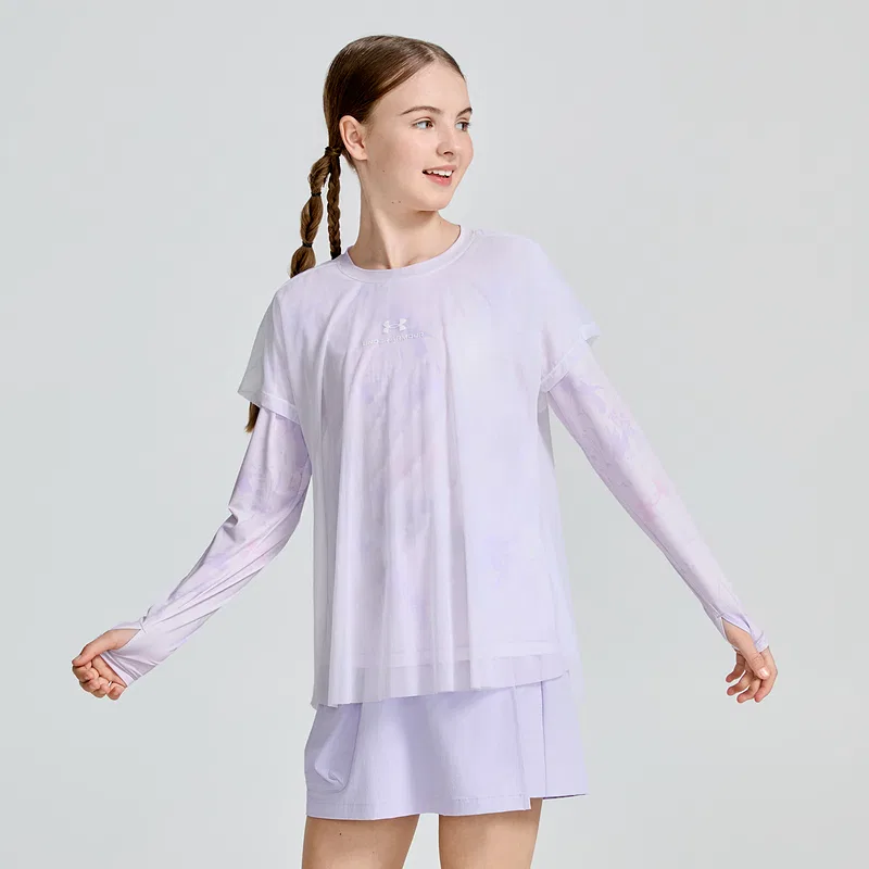 Футболка outdoor collection для подростков Under Armour, Lavender All over Print Color — фото 4