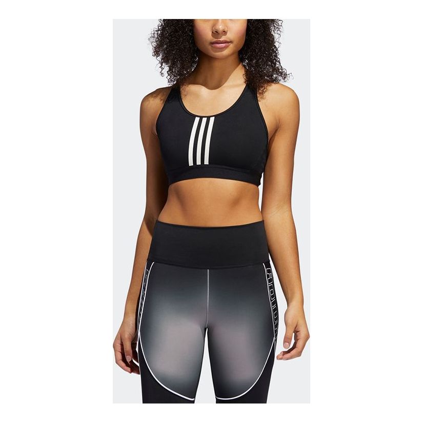 Топ (WMNS) adidas DRST ASK P 3-Stripe 'Black White' — фото 3