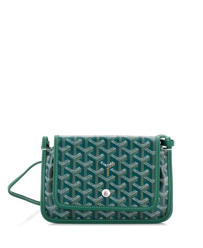 

Кошелек-клатч Plumet из покрытого холста Pre-Owned Goyard, зеленый