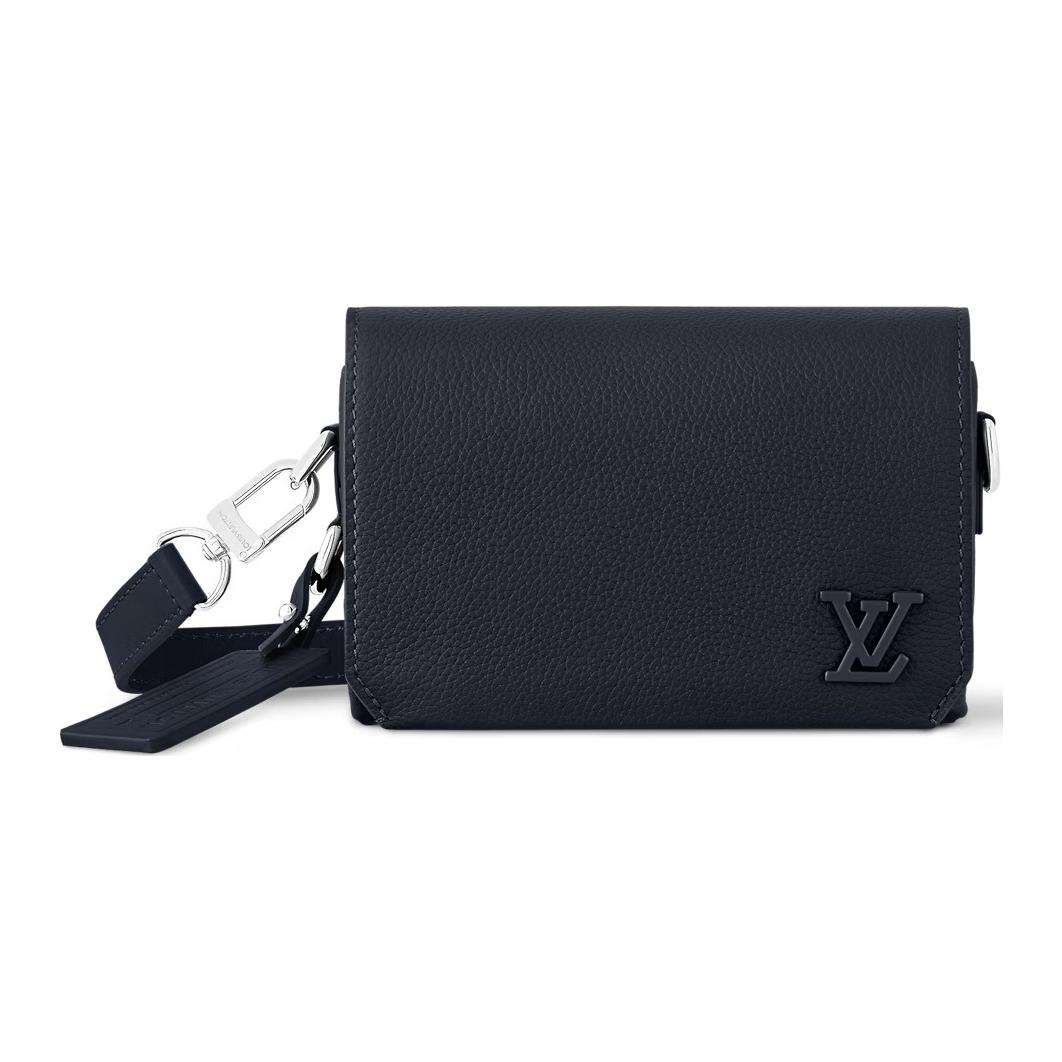 

LOUIS VUITTON Кожаный курьерский мешок Fastline мини унисекс синий
