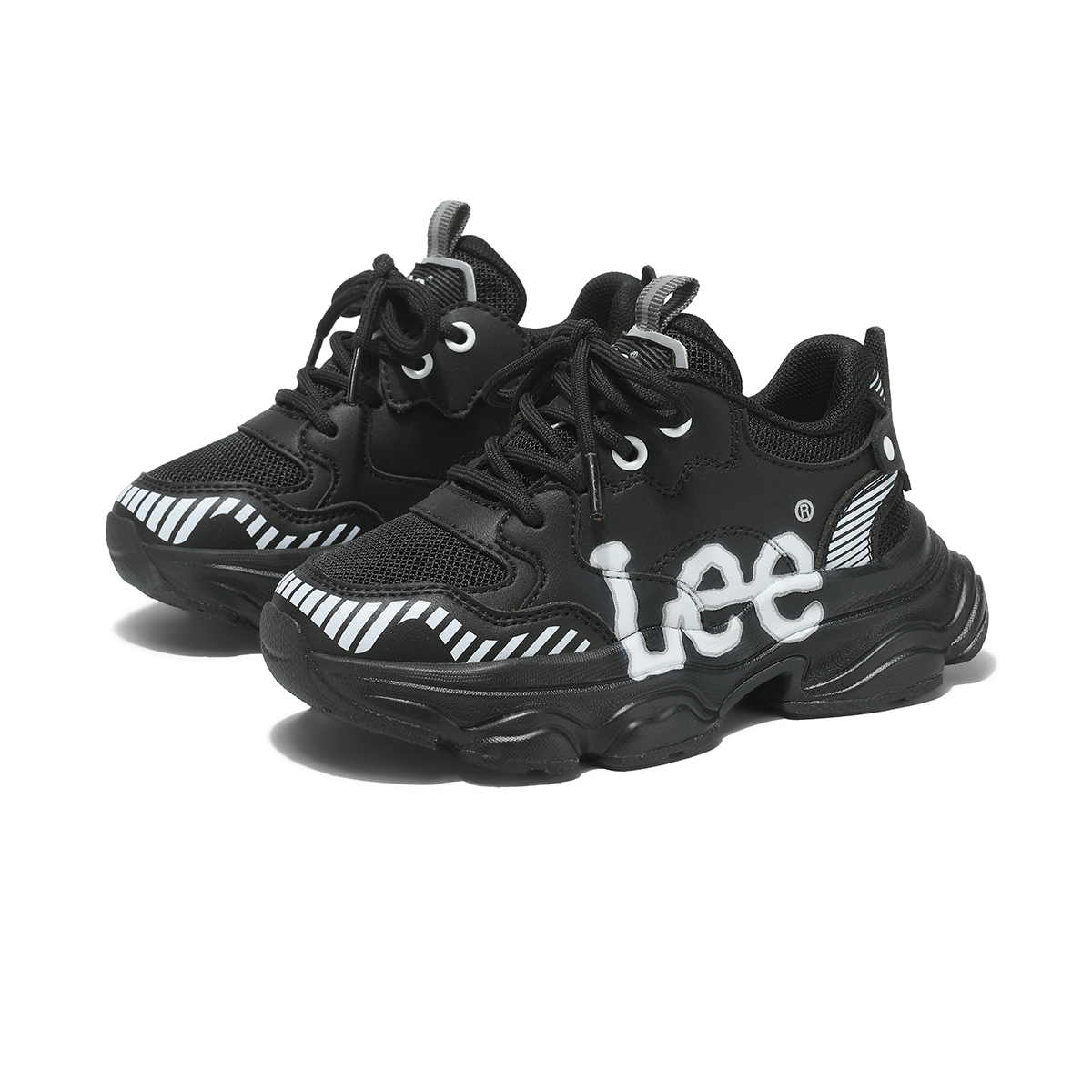 Кроссовки Abrasion Resistant Lightweight Cushioning Slip Resistant Anti Kick Kids' Skateboarding Shoes Kids' Lee, черный — фото 3