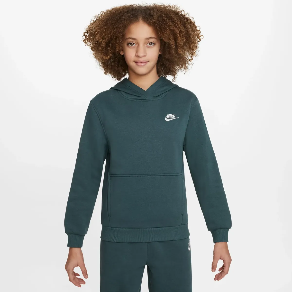 

Толстовка с капюшоном Nike Sportswear "CLUB FLEECE BIG KID'S PULLOVER HOODIE", белый