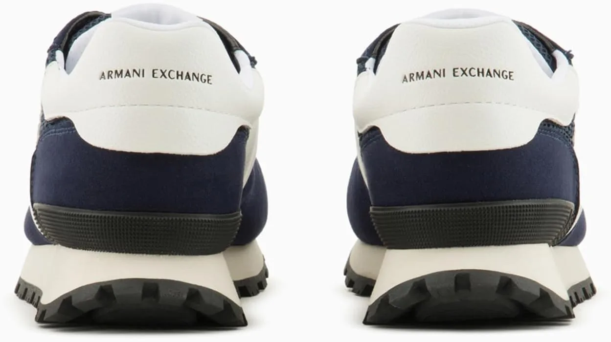 Мужские кроссовки Armani Exchange XUX181, белый/темно-синий — фото 3