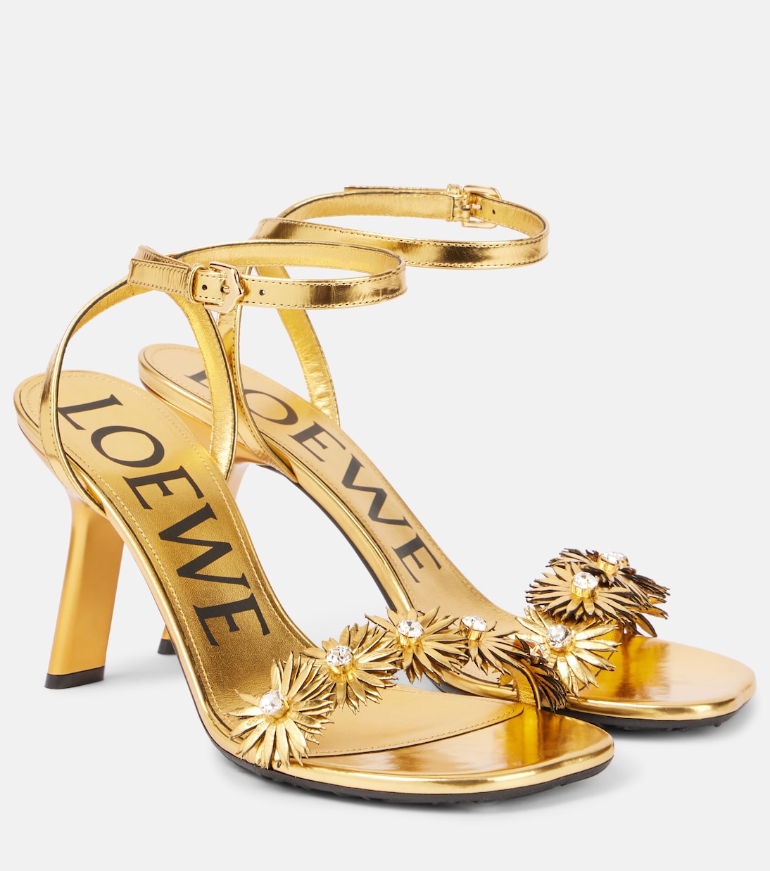 Сандалии Paula's Ibiza Petal из кожи Loewe, золотой