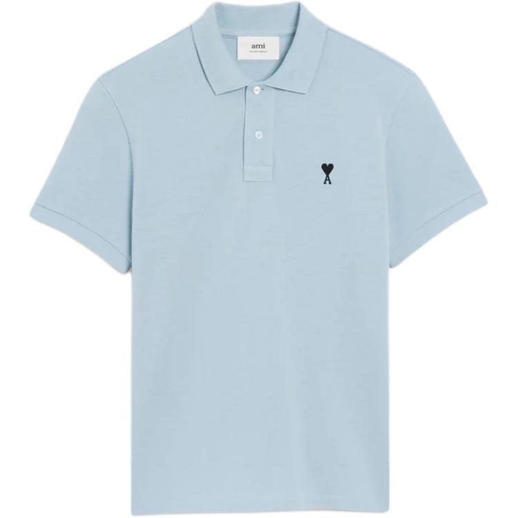 

Ami Paris Ami De Coeur поло из хлопка AMIPARIS, синий