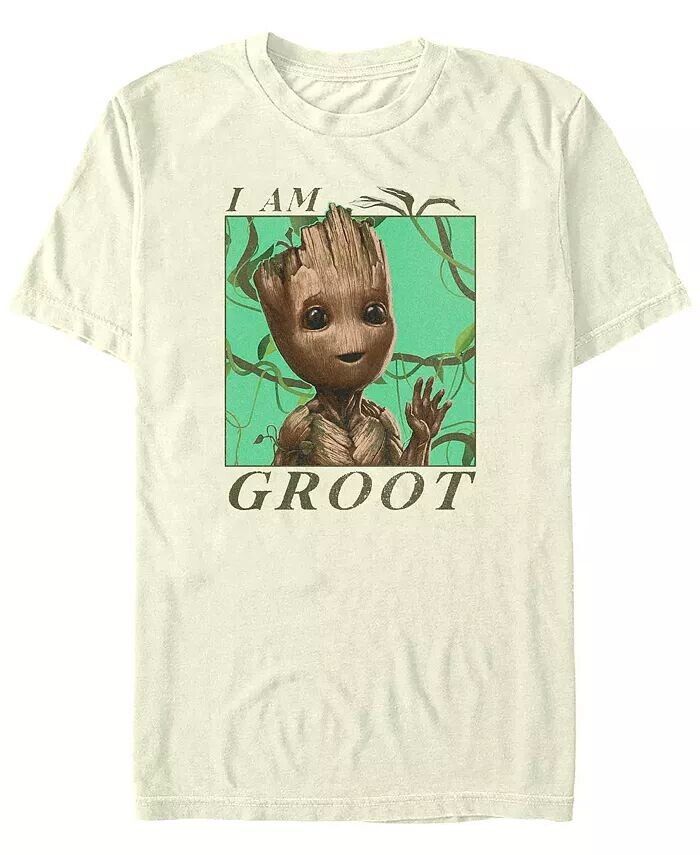 

Мужская футболка с коротким рукавом Marvel Film I am Groot Jungle Vibes Fifth Sun, коричневый/бежевый