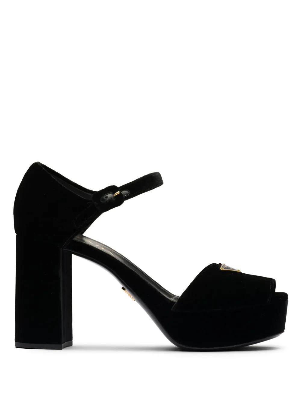 Босоножки Plateau 95 на платформе Prada, черный