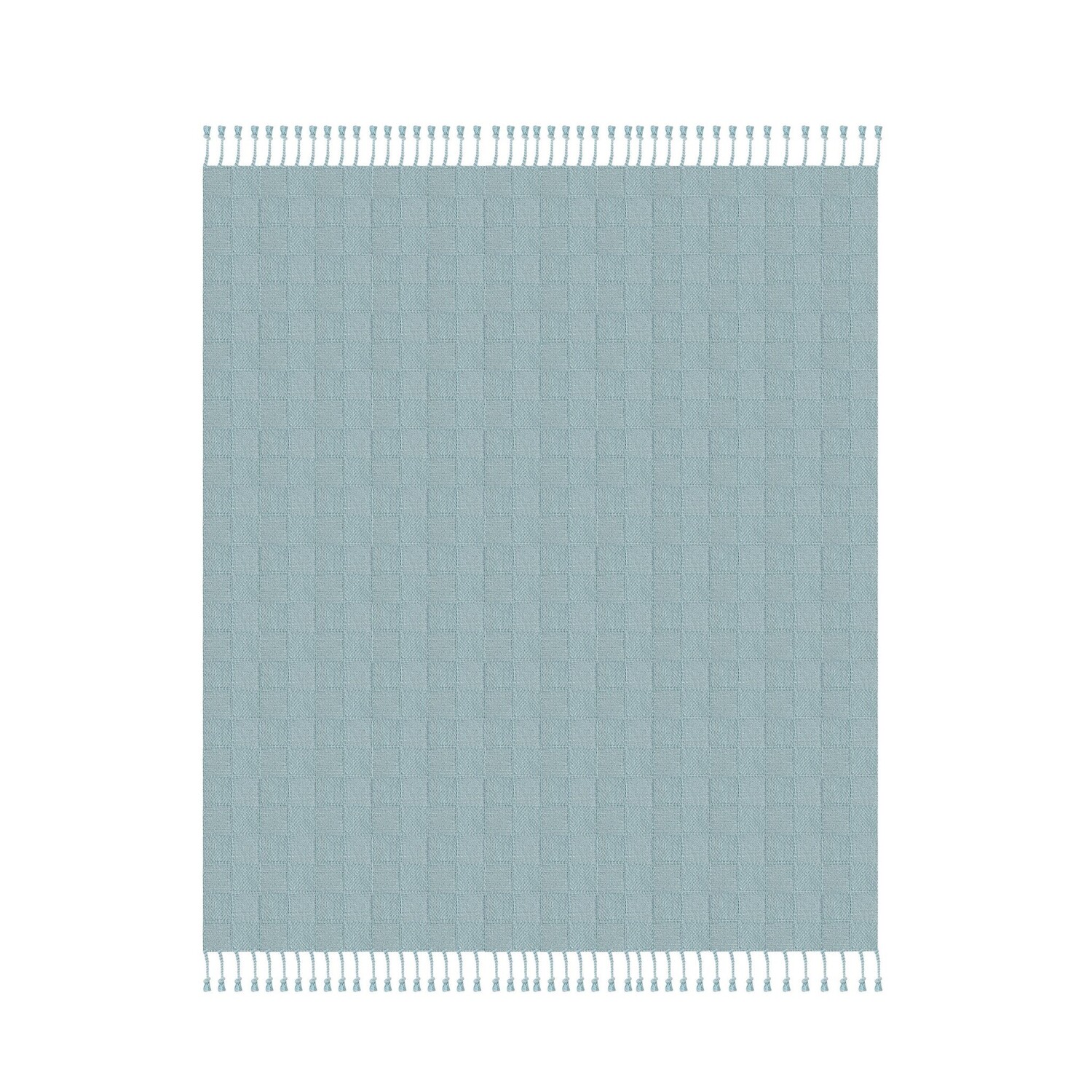

Синее тканое хлопковое одеяло размером 50 x 60 дюймов с бахромой Homezia, цвет Multicolored