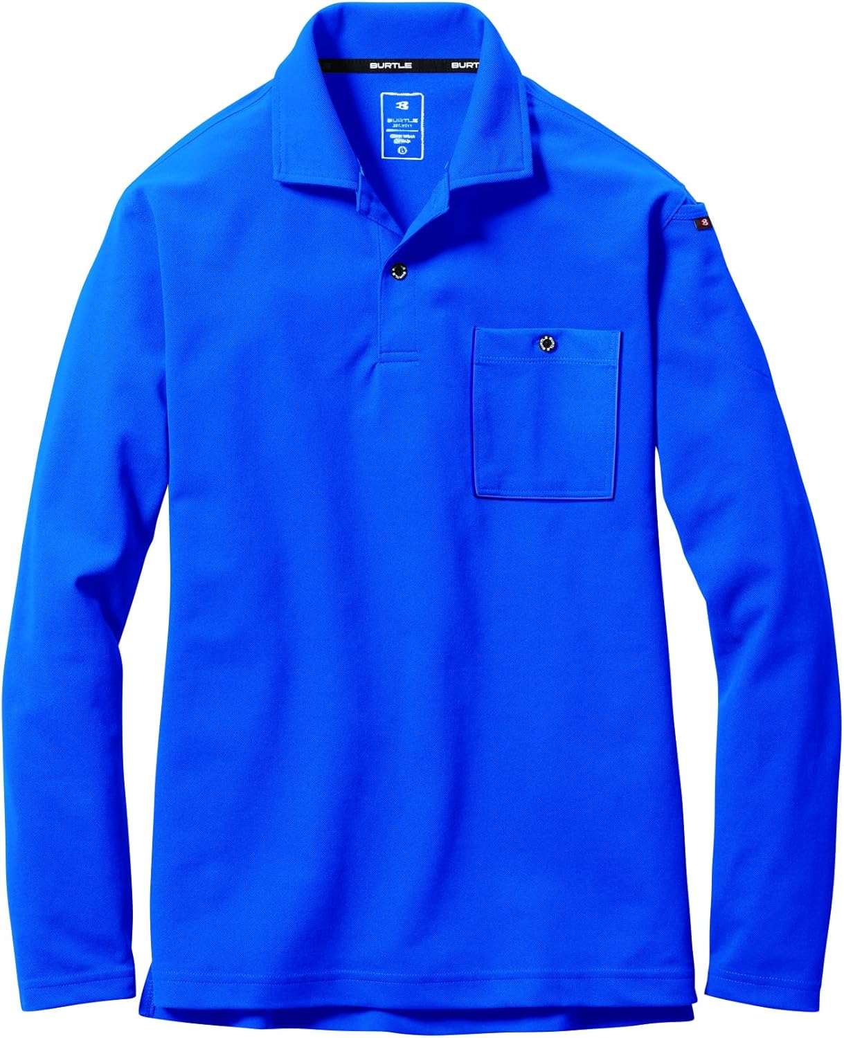 

Рубашка-поло с длинным рукавом BURTLE 665 (унисекс), эластичная, с дезодорирующим эффектом, синий