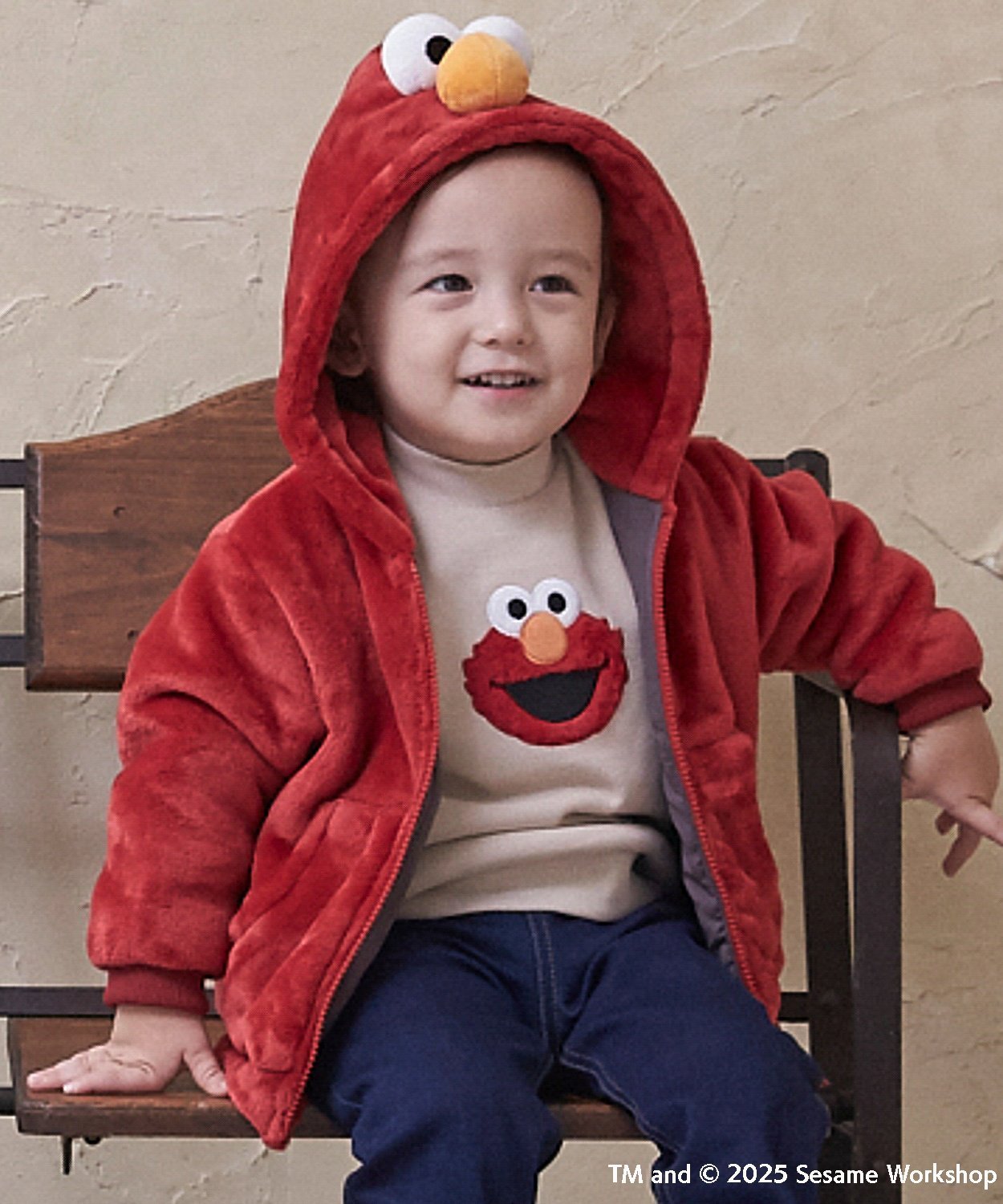 Пушистая толстовка Petit main, Red