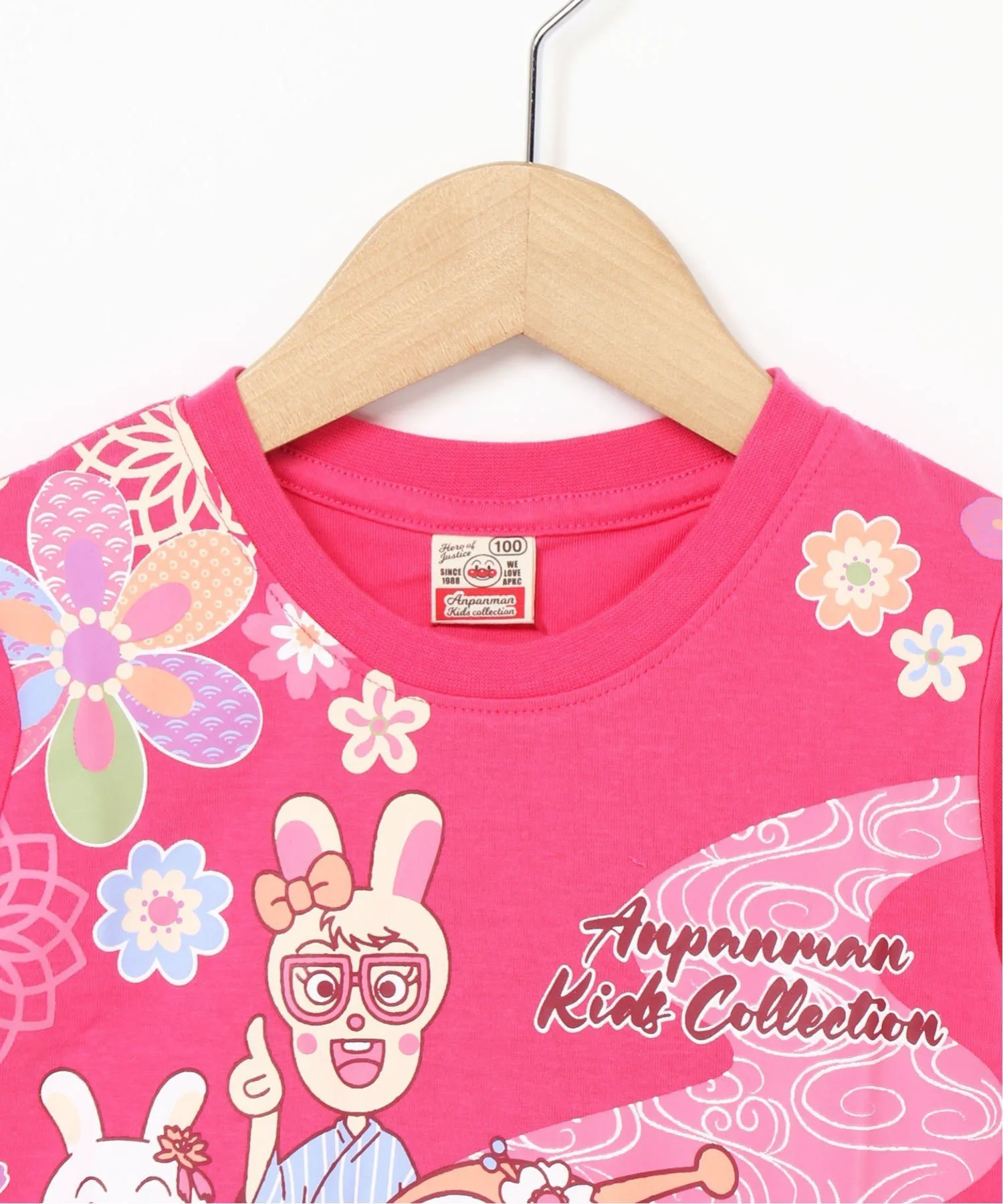 Футболка-юката с японским узором APKC/(K) для всех Anpanman Kids Collection, pink — фото 4