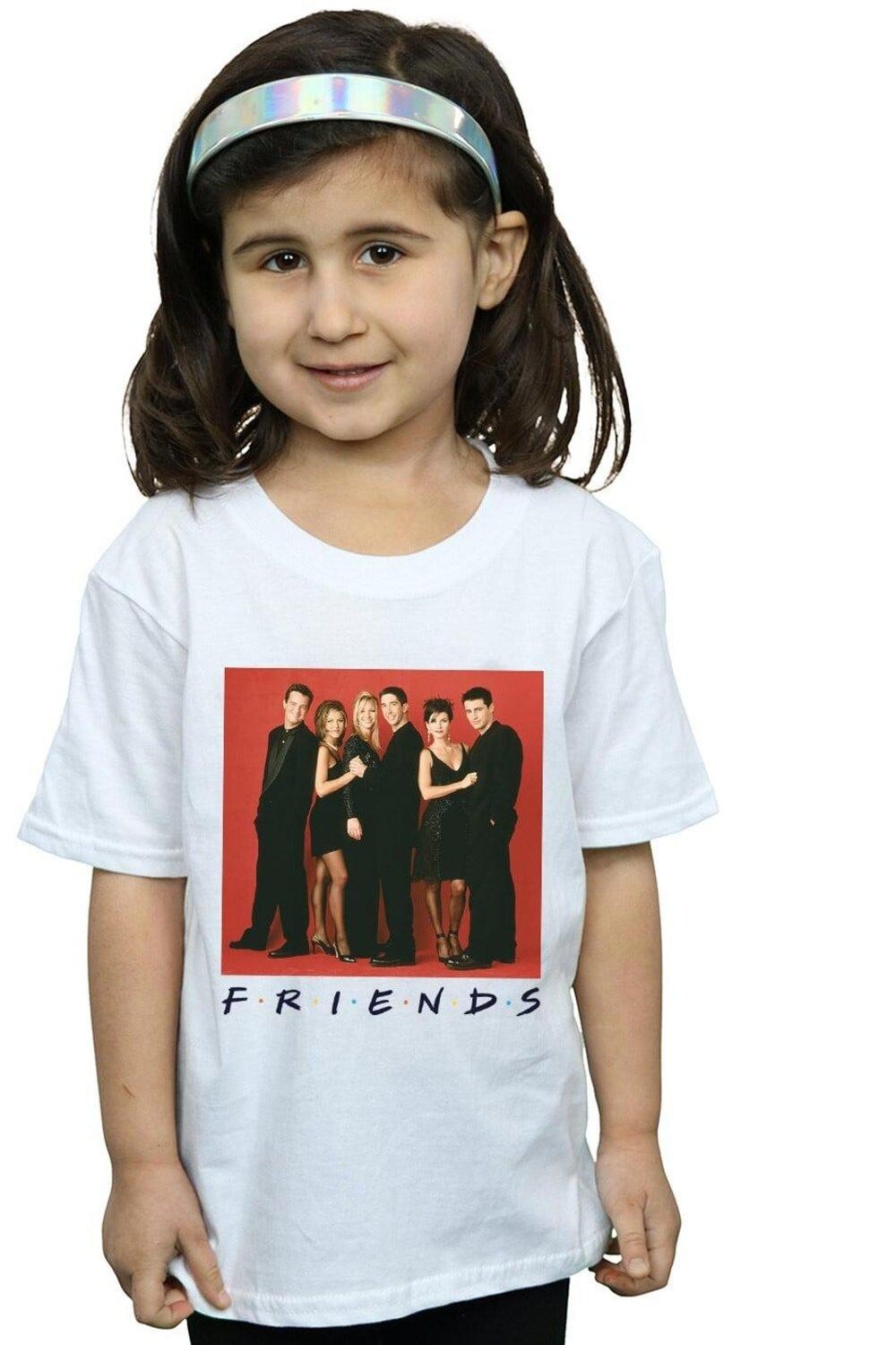 

Формальная хлопковая футболка для группового фото Friends, белый
