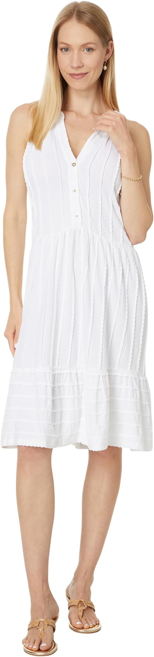 

Платье Lilly Pulitzer Lennox Dress, цвет Resort White Scallop Stripe Knit Jacquard