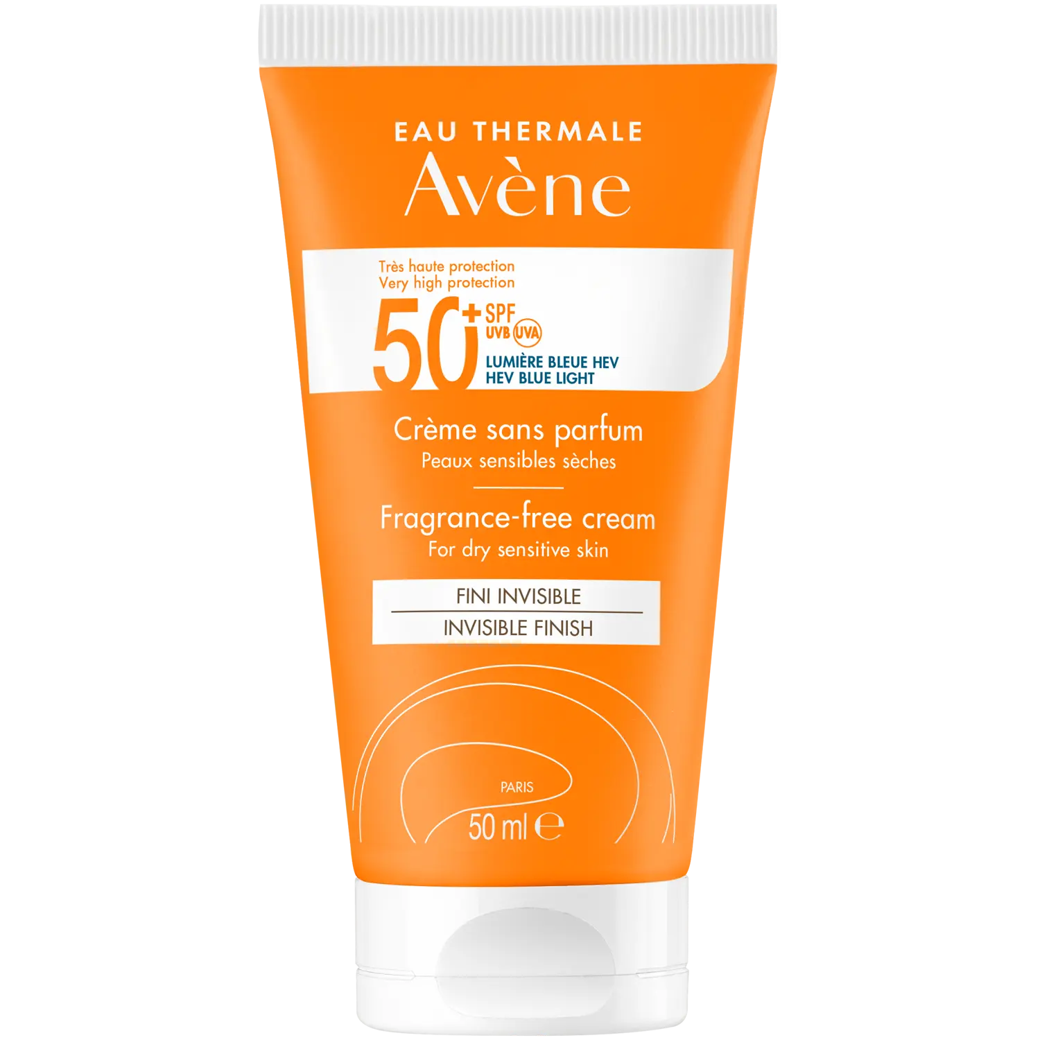 

Солнцезащитный крем без запаха spf50+ Avène, 50 мл