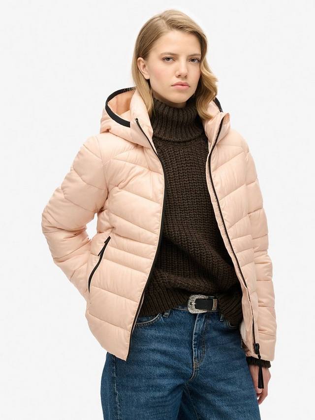 

Стеганая куртка fuji с капюшоном Superdry, цвет Frappe Beige