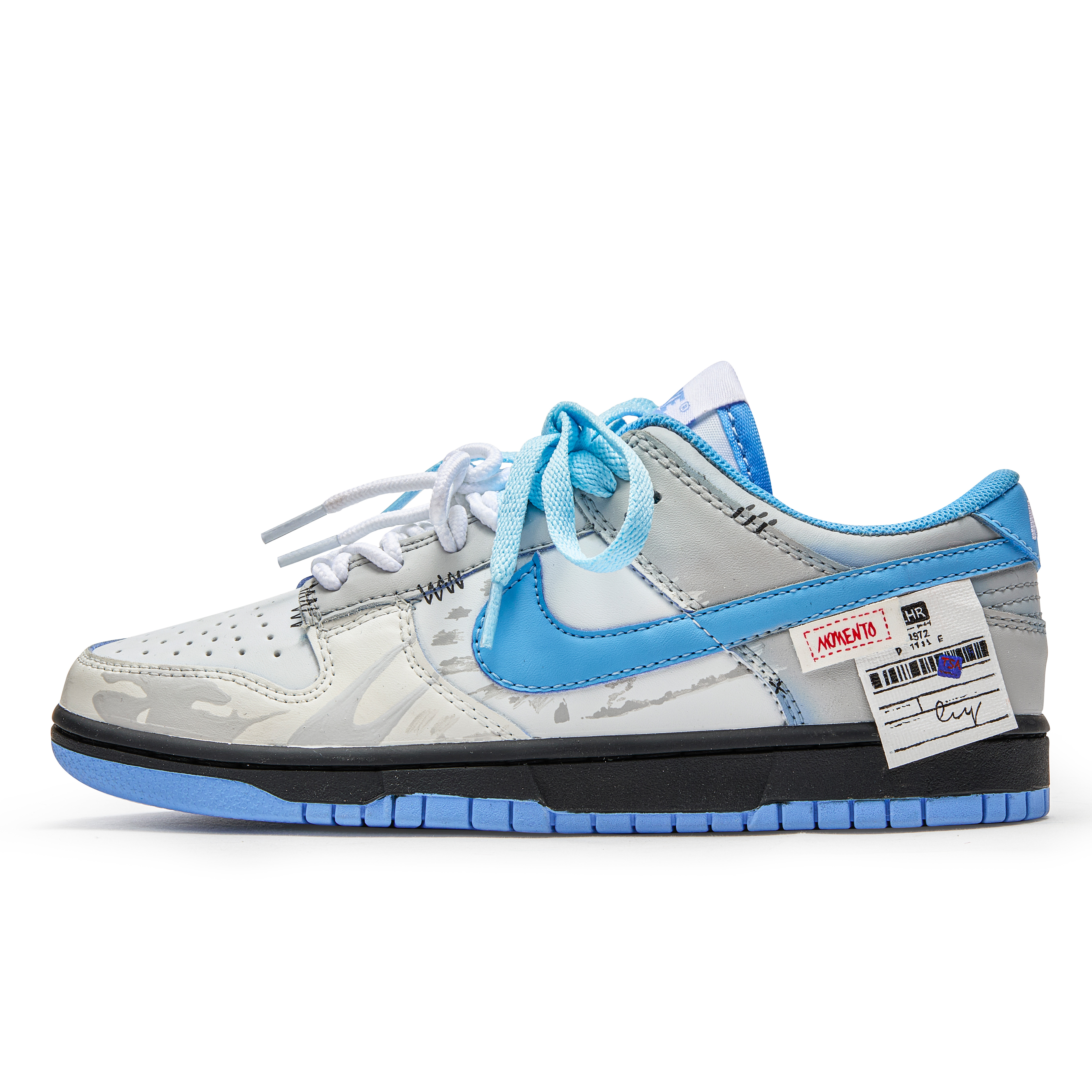 

Кроссовки Nike Dunk Skateboarding Shoes Women's Low-top Blue/gray, синий/серый