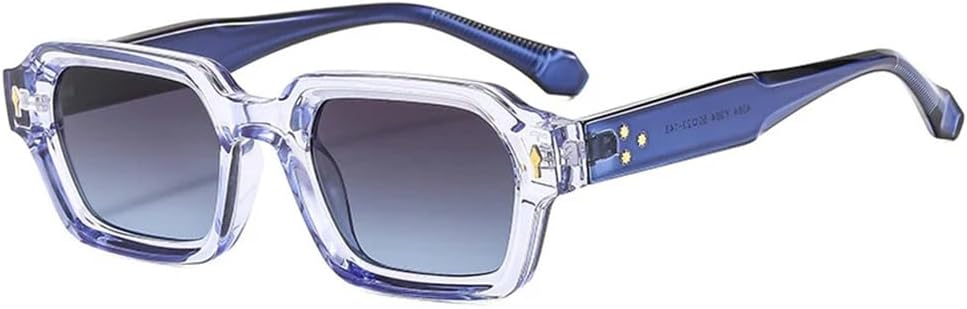 

Мужские солнцезащитные очки с градиентным переходом цвета, женские с заклепками, двухцветные, с защитой от УФ-излучения UV400, для путешествий на открытом воздухе и вождения UYPTK, Blue Gray Blue