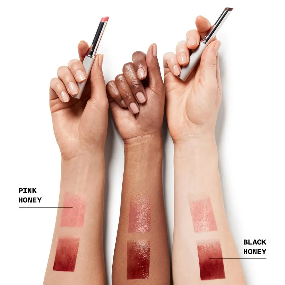 Тонирующий бальзам для губ Clinique Almost Lipstick в 3 культовых оттенках: черный медовый, розовый и нюдово-медовый | Полупрозрачный и легкий, Black Honey/Pink Honey — фото 4
