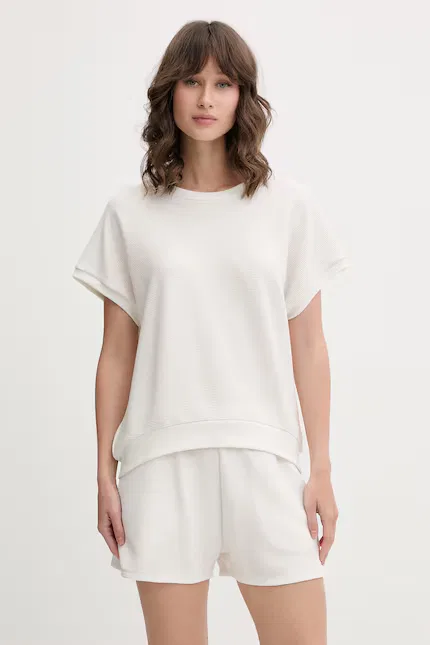 Топ с коротким рукавом relaxed fit BB TEXTURE BOSS, бежевый