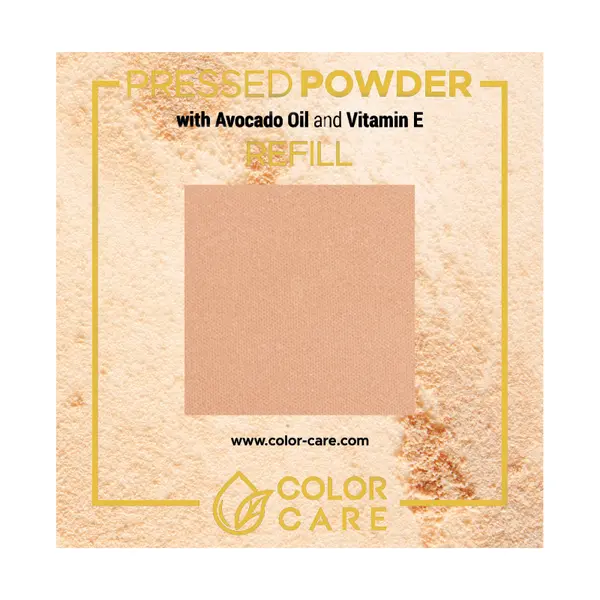 

Веганская прессованная пудра - сменный блок - 02, 8 г Color Care Dark beige, цвет 02 dark beige