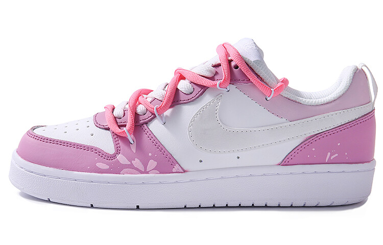 

Кроссовки Nike Court Borough Skateboarding Shoes Women's Low-top White/pink/silver, розовый