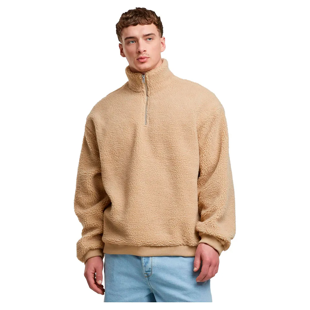 

Свитер Urban Classics Oversized Teddy half zip, бежевый