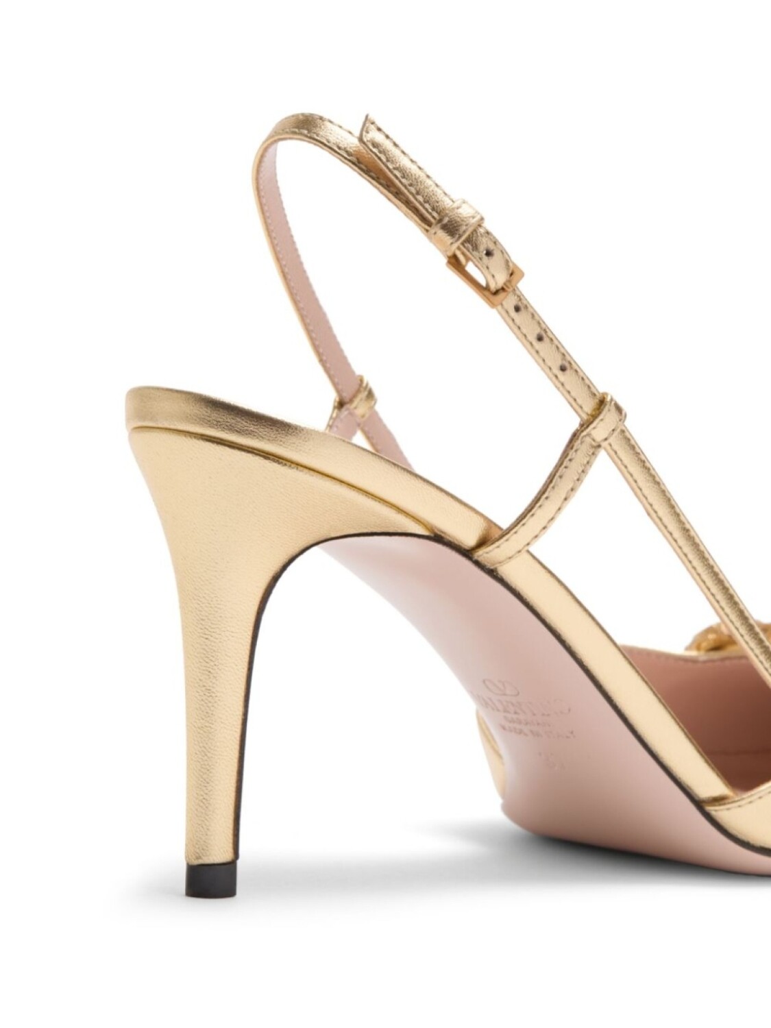 Туфли с логотипом VLogo Signature Valentino Garavani, золотой — фото 3