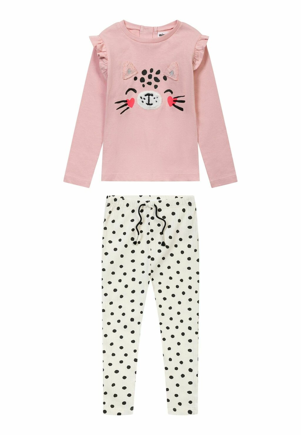 

Брюки Frilled And Spotty Set Long Sleeved MINOTI, цвет pink cream