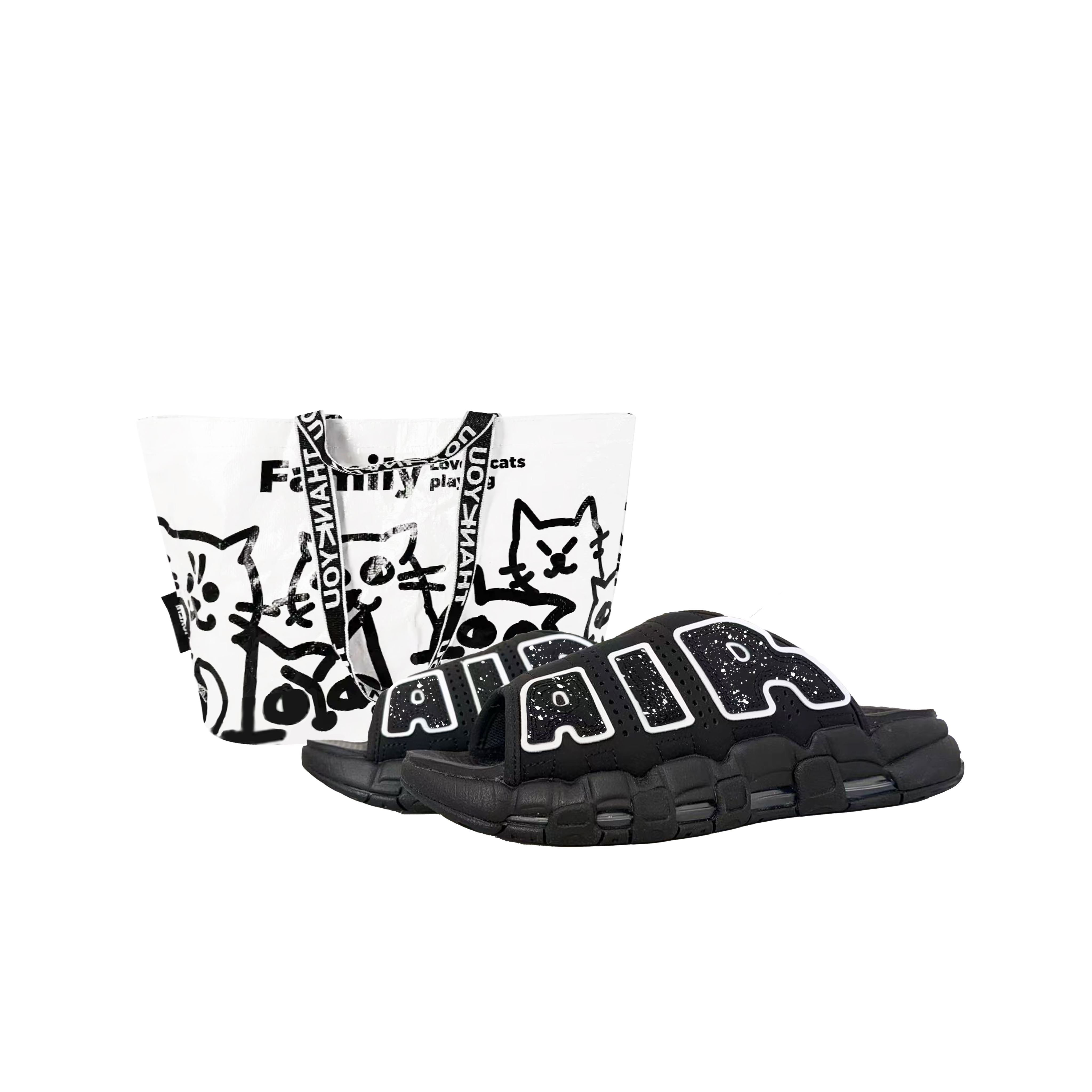 

Nike Сандалии Air More Uptempo Slide мужские, черные