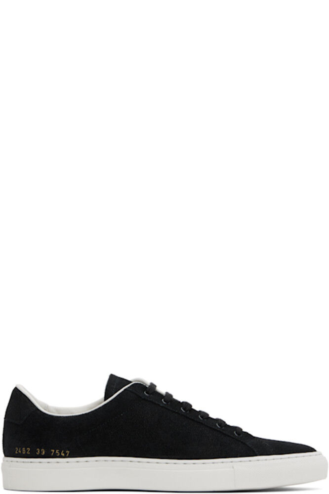 

Черные ретро-кеды из замши Common Projects
