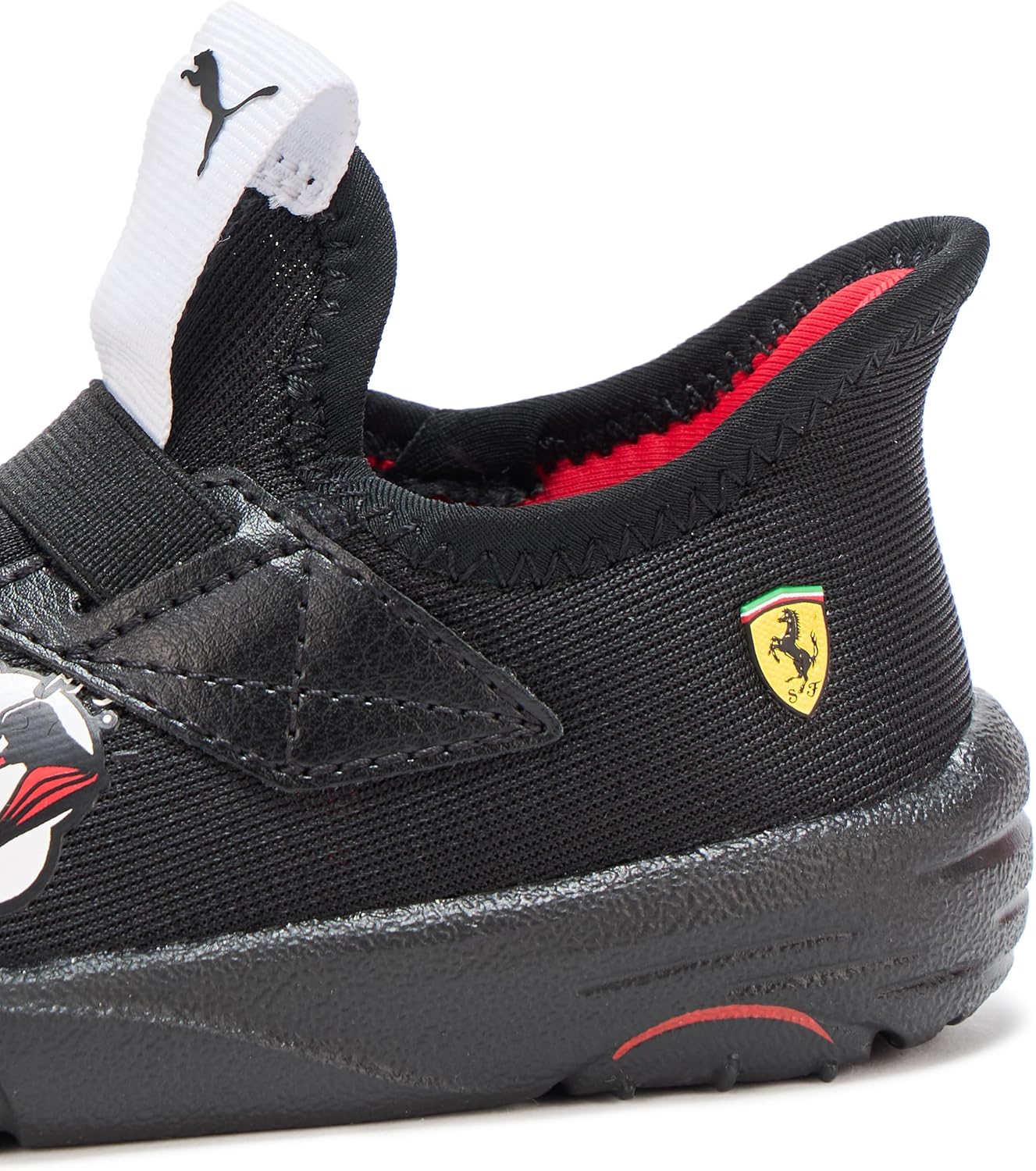 Кроссовки Puma для детей и подростков Scuderia Ferrari без шнурков, черный — фото 4
