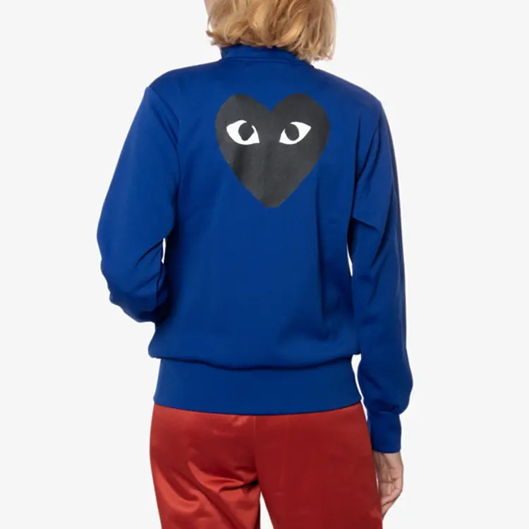 Куртка (WMNS) COMME des GARCONS PLAY Big Heart Zip Sweatshirt 'Navy', темно-синий — фото 4