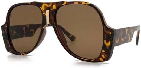 

Уникальные квадратные солнцезащитные очки для мужчин и женщин, винтажные, большие солнцезащитные очки с защитой от УФ-излучения UV400, увеличенного размера MTZJH, Leopard Brown