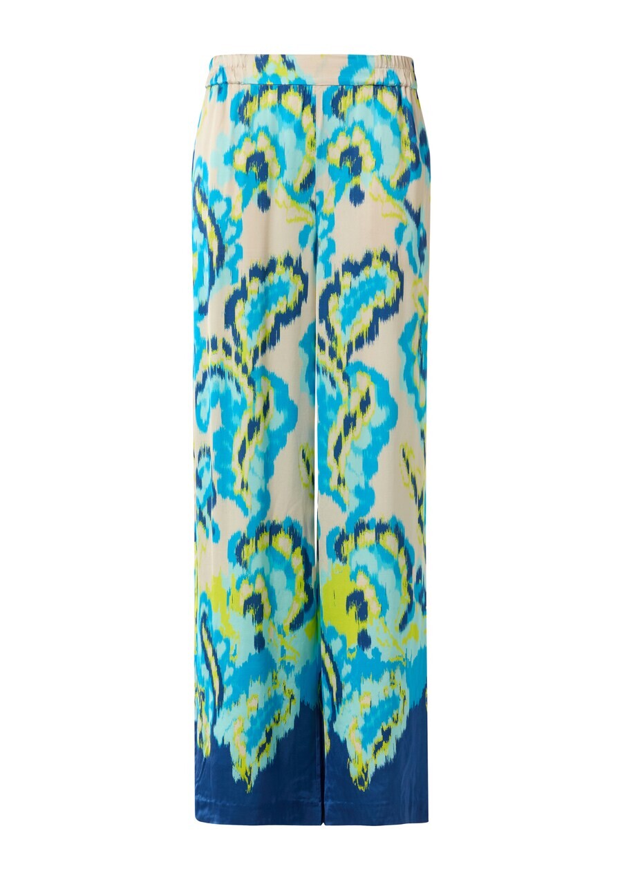 

Тканевые брюки COMMA Wide leg Pants, цвет turquoise/dark blue