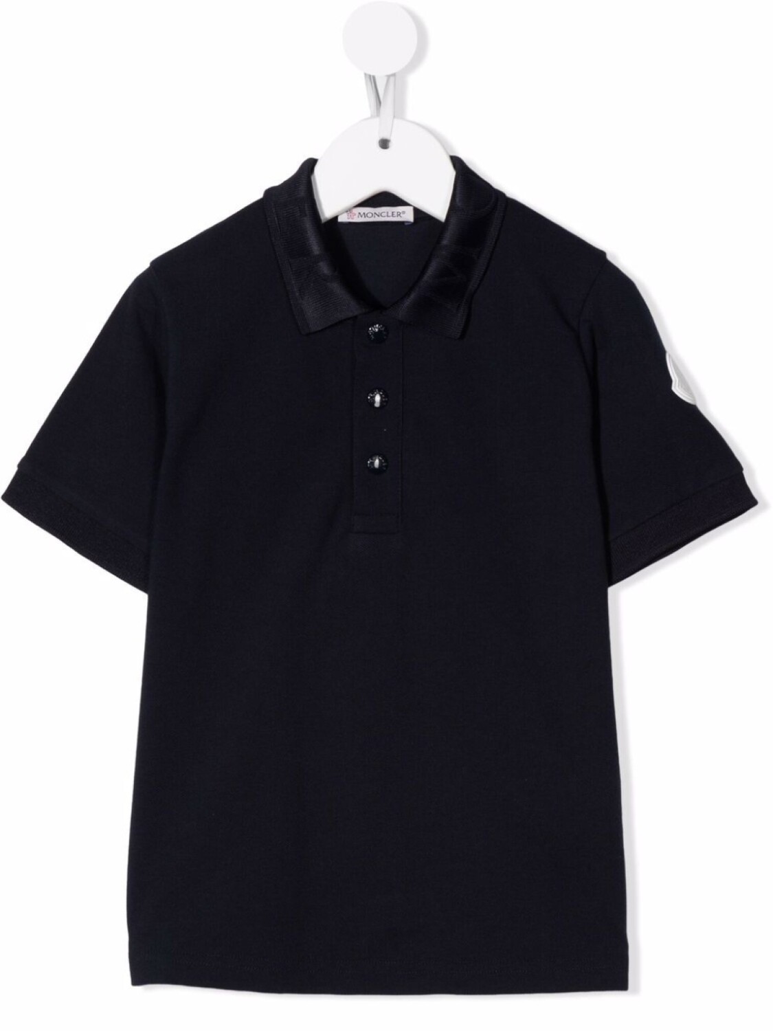 

Moncler Enfant рубашка поло с нашивкой-логотипом, синий