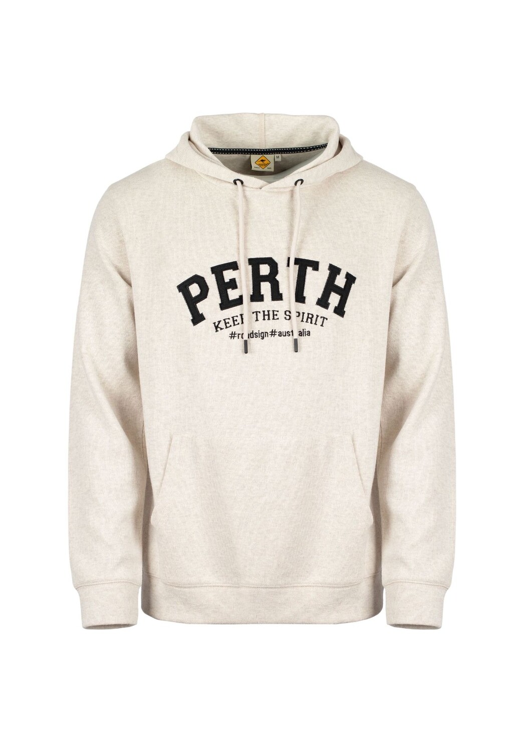 

Мужская толстовка Perth в крапинку, крупная аппликация спереди, мягкая ткань в рубчик ROADSIGN australia, бежевый
