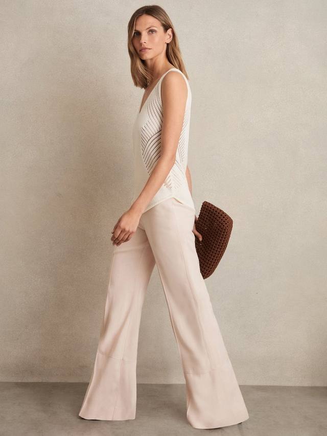 

Брюки Petite Darcie с широкими штанинами Reiss, Pink