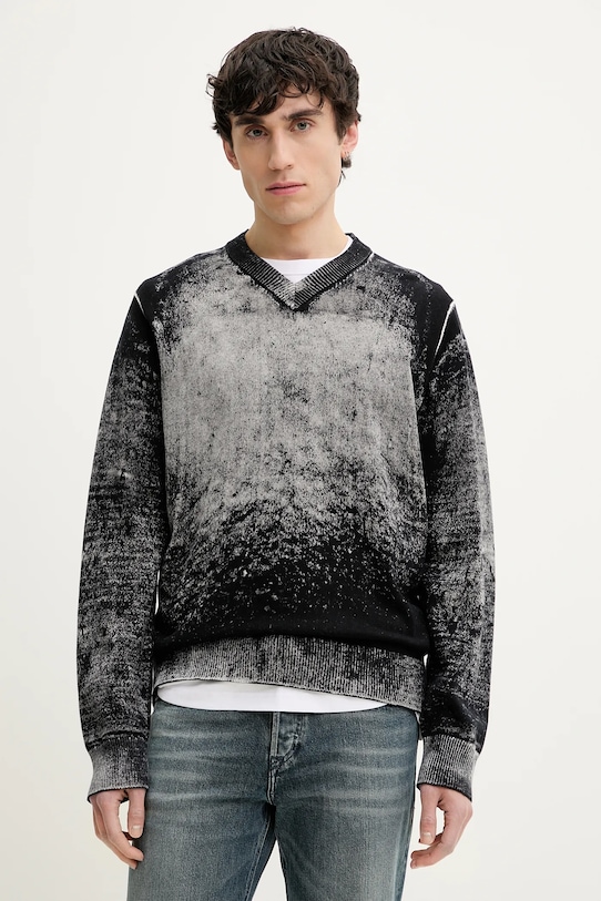 

Хлопковый свитер K-VELI KNITWEAR Diesel, серый
